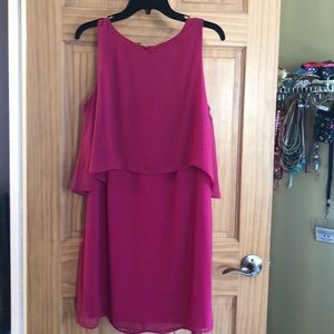 Pink dress with overlay